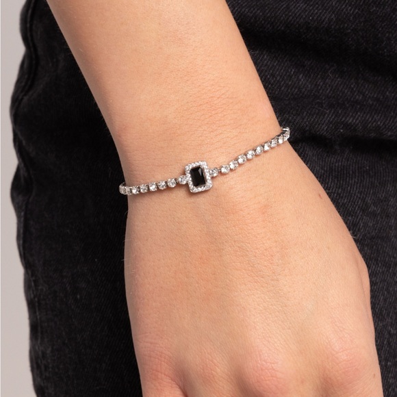 paparazzi Jewelry - Draped in Dazzle - Black Bracelet